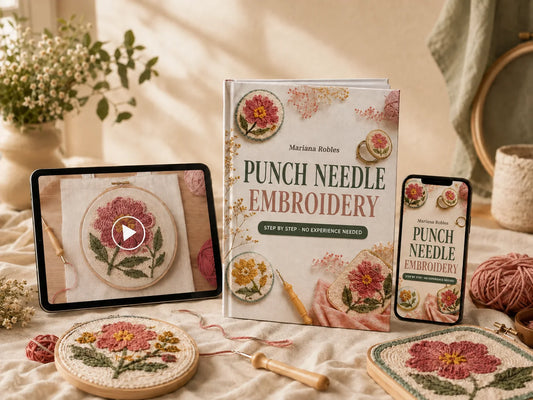 🧵 Punch Needle Embroidery for Complete Beginners + 4 Bonuses