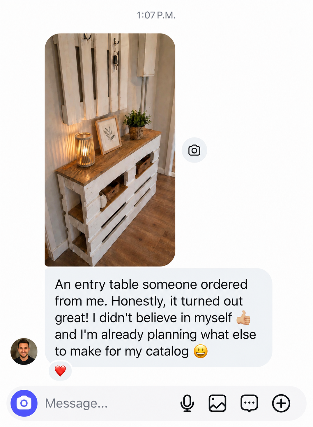 Customer-built pallet entry table